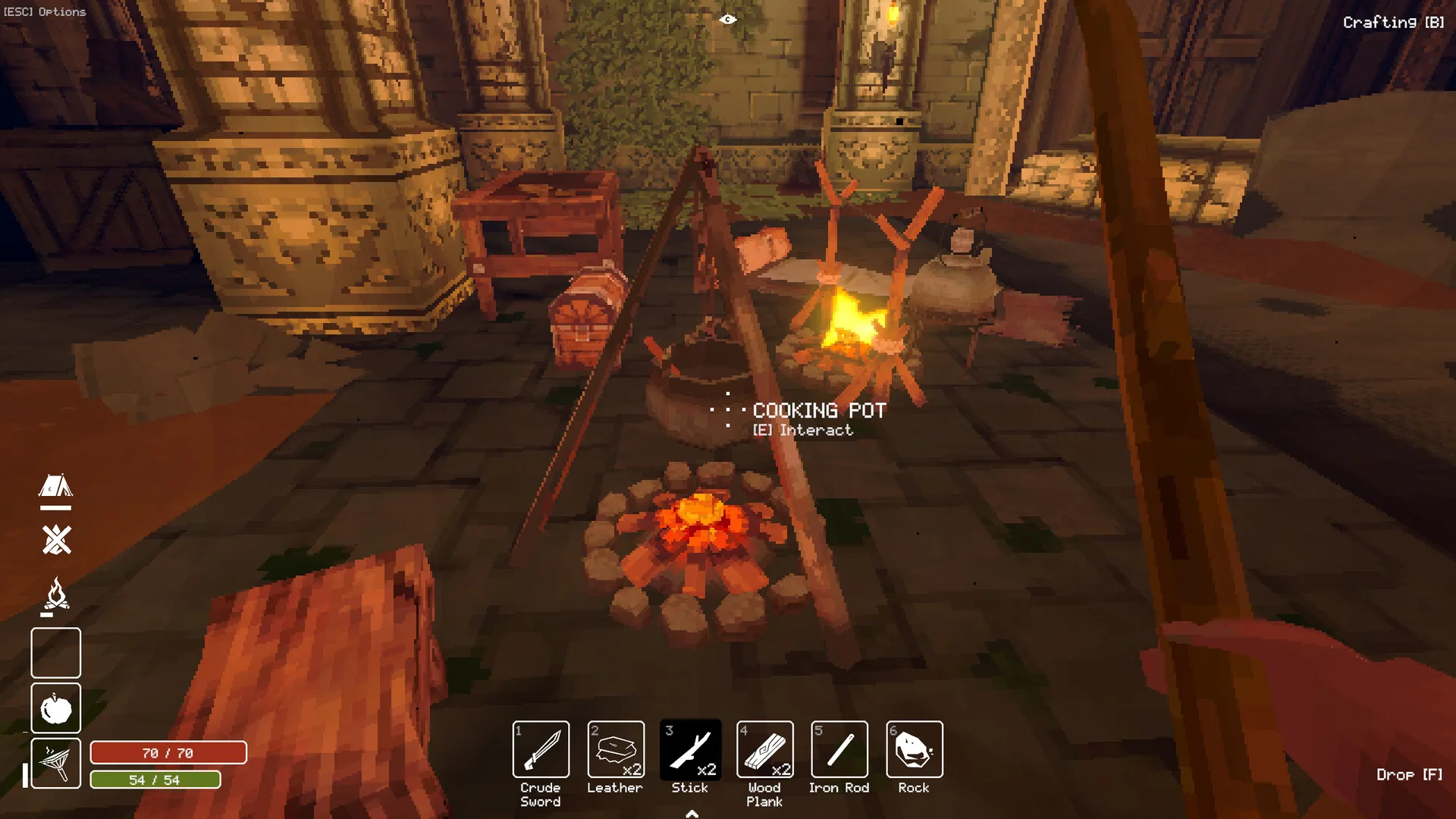 A quiet in-game room, standing in for the mailbox page
